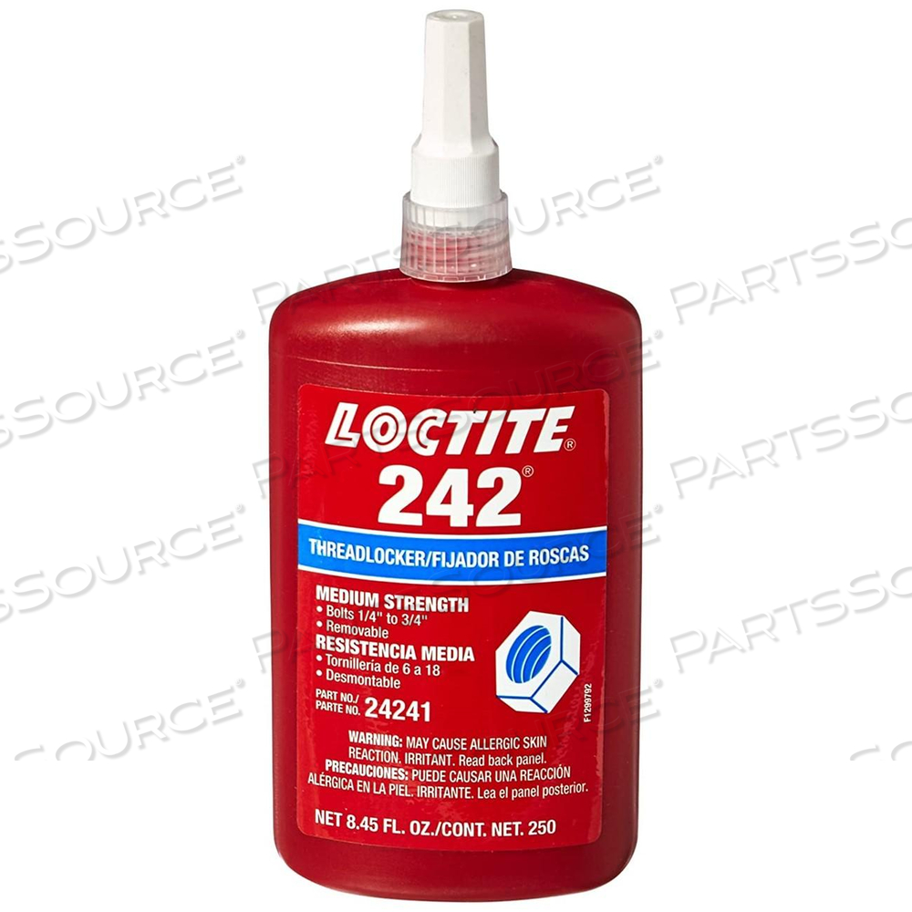 135356 LOCTITE THREADLOCKER, # 242, MEDIUM STRENGTH, 250 ML BOTTLE 8.45 FL OZ by Loctite Brand
