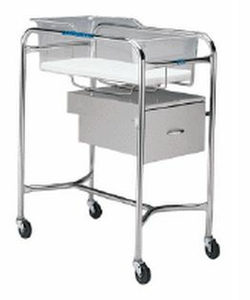 31" STAINLESS STEEL BASSINET STAND WITH DRAWER by Pedigo Products, Inc.