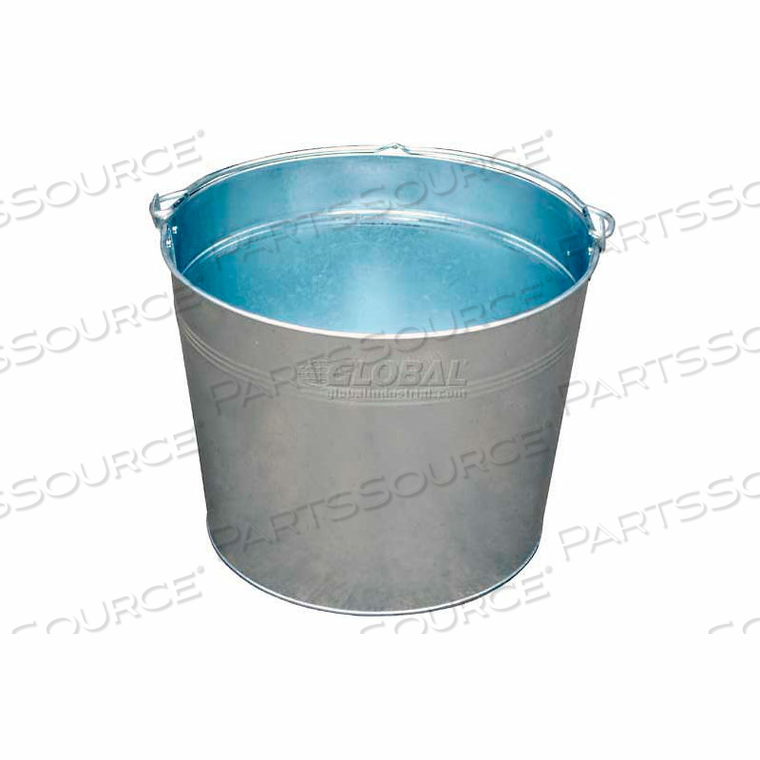 BUCKET, 5 GAL, OPEN HEAD, STEEL, 14 1/4 IN, 11 IN OVERALL HT, ROUND TAPERED, SILVER by Vestil Manufacturing Corp.