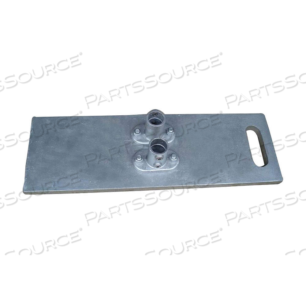 GUARDRAIL SYSTEM BASE, 30 IN X 5 IN, TEMPORARY, BASE, (2) STRUCTURAL PIPE FITTINGS by Approved Vendor