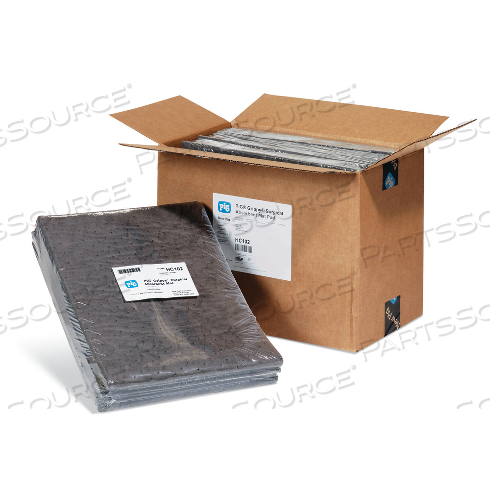 PIG SURGICAL ABSORBENT MAT PAD WITH ADHESIVE BACKING by New Pig Corporation PIG SURGICAL ABSORBENT MAT PAD WITH ADHESIVE BACKING by New Pig Corporation