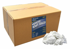 WHITE T-SHIRT KNIT RAGS 50 LB BOX by Proclean Basics