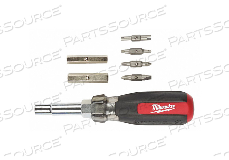 MULTI-BIT SCREWDRIVER 12 PCS. SHANK 6 L by Milwaukee Electric Tools