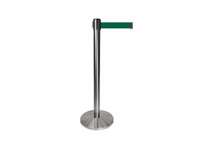 BARRIER POST GRAY POST DARK GREEN BELT by Queueway BARRIER POST GRAY POST DARK GREEN BELT by Queueway