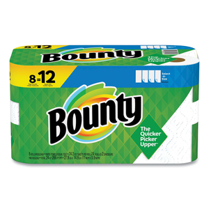 SELECT-A-SIZE KITCHEN ROLL PAPER TOWELS, 2-PLY, 5.9 X 11, WHITE, 74 SHEETS/SINGLE PLUS ROLL, 8 ROLLS/CARTON by Bounty SELECT-A-SIZE KITCHEN ROLL PAPER TOWELS, 2-PLY, 5.9 X 11, WHITE, 74 SHEETS/SINGLE PLUS ROLL, 8 ROLLS/CARTON by Bounty