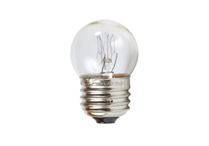 INCANDESCENT LAMP, 15 W, 1.375 IN DIA, E26, E27/MEDIUM SCREW BASE, CLEAR, S11, 120 V, 400 HR AVERAGE LIFE, C-7A FILAMENT, 120 LUMENS, 2.25 I by American Optical