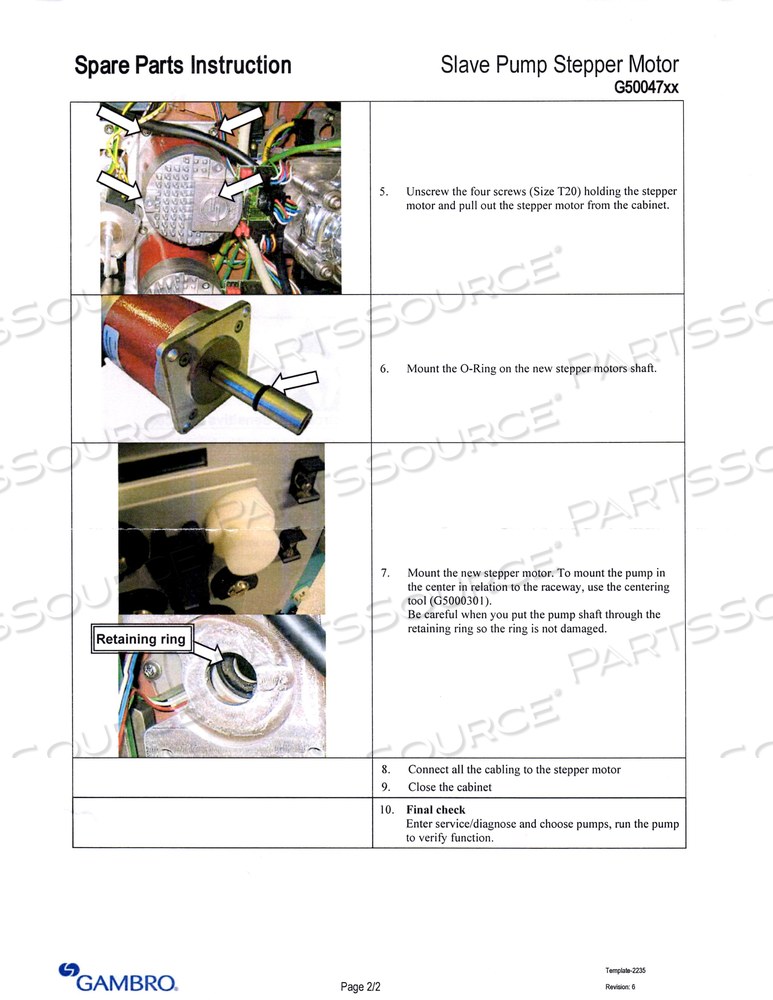 SLAVE PUMP STEPPER MOTOR by Vantive US Healthcare LLC