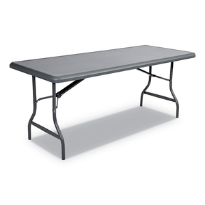 INDESTRUCTABLE INDUSTRIAL FOLDING TABLE, RECTANGULAR TOP, 1,200 LB CAPACITY, 72W X 30D X 29H, CHARCOAL by Iceberg Enterprises