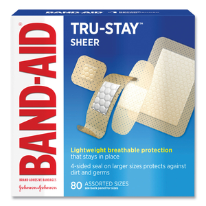 TRU-STAY SHEER STRIPS ADHESIVE BANDAGES, ASSORTED, 80/BOX by Band-Aid