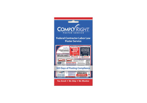 LABOR LAW POSTER SERVICE CARD ENGLISH by Complyright