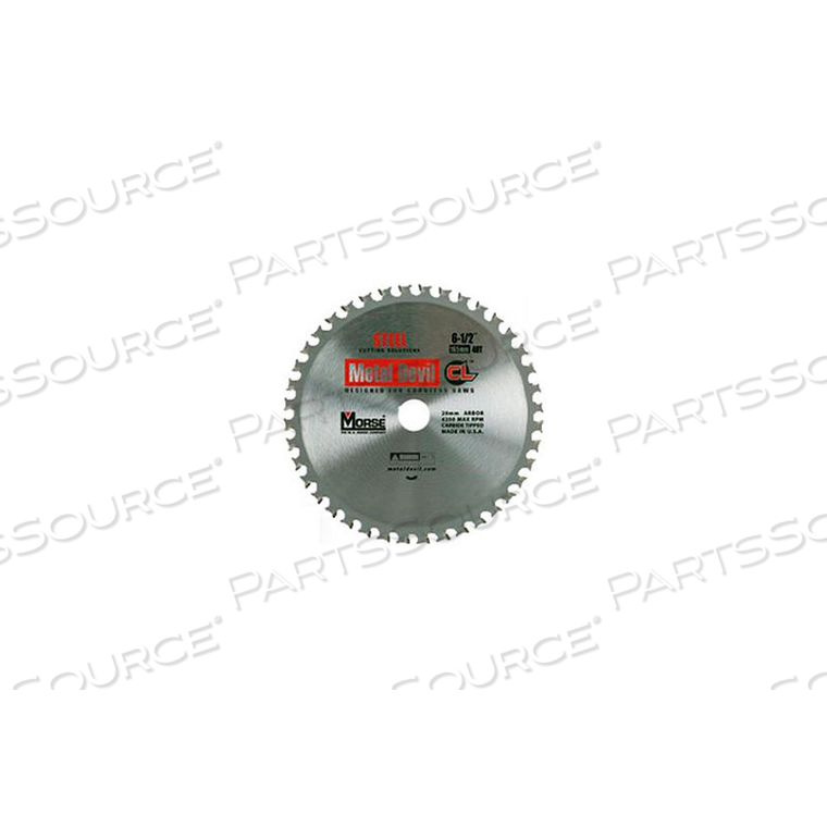 CIRCULAR SAW BLADE - 6-1/2" - 40 TPI - 5/8" ARBOR - USA - METAL DEVIL CL 