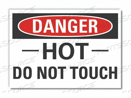 DANGER SIGN 7 W X 5 H 0.001 THICK by Lyle Signs Inc.