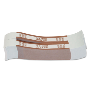 CURRENCY STRAPS, BROWN, $5,000 IN $50 BILLS, 1000 BANDS/PACK by Pap-R Products CURRENCY STRAPS, BROWN, $5,000 IN $50 BILLS, 1000 BANDS/PACK by Pap-R Products