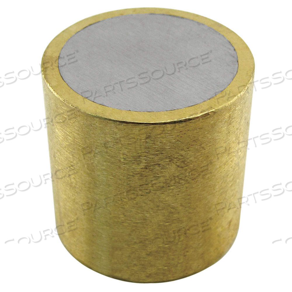 BRASS SHIELDED MAGNET, ALNICO, 0.225 LB MAX. PULL, 0.5 IN THICK, 1/2 IN DIA by Approved Vendor