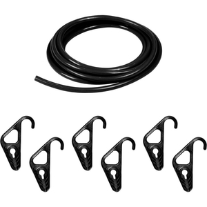 THE BETTER BUNGEE BUNGEE KIT - 10 FT. X 1/4" CORDS & 6 ADJUSTABLE HOOKS - BLACK by Our Remedy LLC