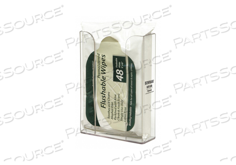 WIPE DISPENSER 1 COMPARTMENTS CLEAR by Bowman