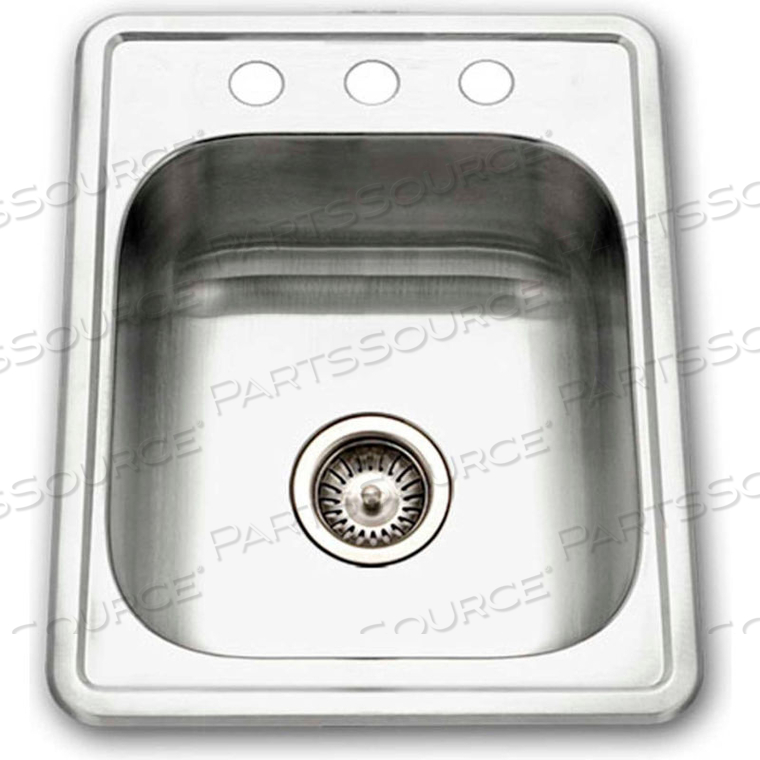 ADA DROP IN STAINLESS STEEL 3-HOLE BAR/PREP SINK by Houzer Inc ADA DROP IN STAINLESS STEEL 3-HOLE BAR/PREP SINK by Houzer Inc