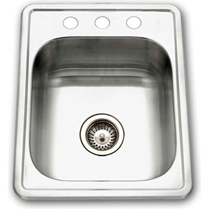 ADA DROP IN STAINLESS STEEL 3-HOLE BAR/PREP SINK by Houzer Inc