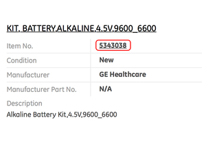 ALKALINE BATTERY KIT 4.5 V by OEC Medical Systems (GE Healthcare) ALKALINE BATTERY KIT 4.5 V by OEC Medical Systems (GE Healthcare)