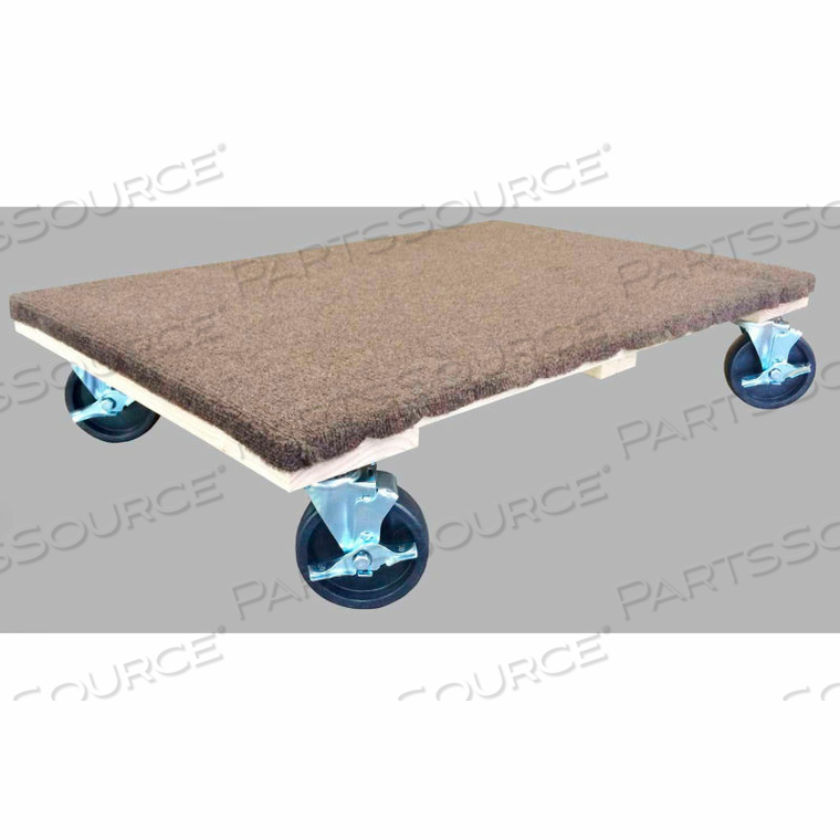 42 X 42 SOLID DECK HARDWOOD DOLLY WITH FULL CARPET 1500 LB. CAP. by Fairbanks Scale