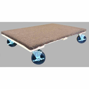 42 X 42 SOLID DECK HARDWOOD DOLLY WITH FULL CARPET 1500 LB. CAP. by Fairbanks Scale