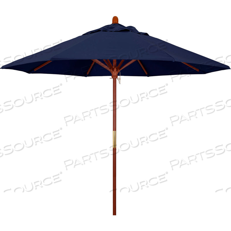 CALIFORNIA UMBRELLA 9' PATIO UMBRELLA - OLEFIN NAVY - HARDWOOD POLE - GROVE SERIES by March Products Inc CALIFORNIA UMBRELLA 9' PATIO UMBRELLA - OLEFIN NAVY - HARDWOOD POLE - GROVE SERIES by March Products Inc