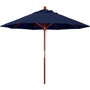 CALIFORNIA UMBRELLA 9' PATIO UMBRELLA - OLEFIN NAVY - HARDWOOD POLE - GROVE SERIES by March Products Inc CALIFORNIA UMBRELLA 9' PATIO UMBRELLA - OLEFIN NAVY - HARDWOOD POLE - GROVE SERIES by March Products Inc