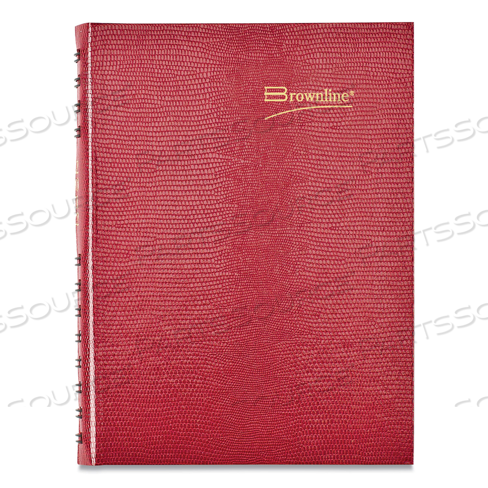DAILY PLANNER 8-1/2 X5-3/4 RED by Brownline