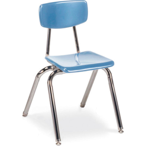 3016 MARTEST 21 HARD PLASTIC CHAIR - LIGHT BLUE by Virco Inc