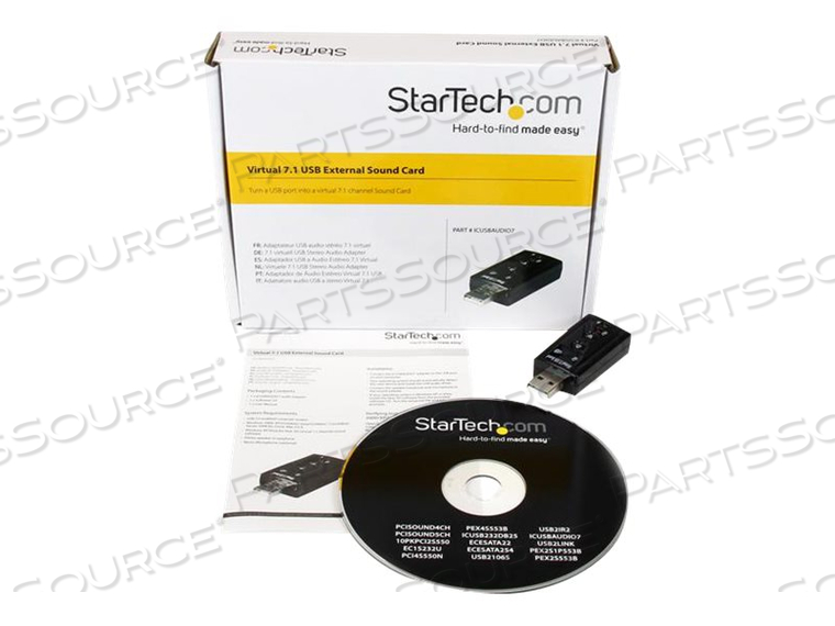 TURN A USB PORT INTO A VIRTUAL 7.1 CHANNEL SOUND CARD - USB SOUND CARD - USB EXT by StarTech.com Ltd.