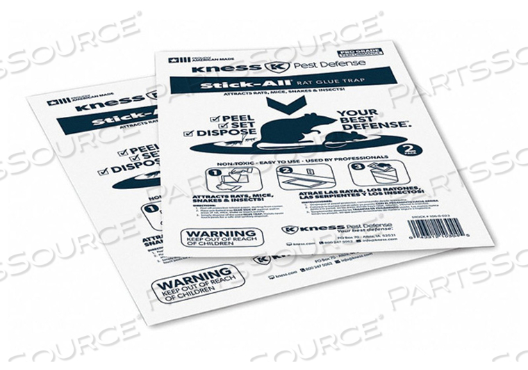 GLUE TRAP 6-1/2 IN L 5 IN W PK2 by Kness Pest Defense GLUE TRAP 6-1/2 IN L 5 IN W PK2 by Kness Pest Defense