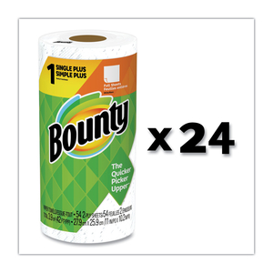 KITCHEN ROLL PAPER TOWELS, 2-PLY, WHITE, 48 SHEETS/ROLL, 24 ROLLS/CARTON by Bounty