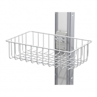 BASKET, 12.75IN WIDTH, 3.25IN HEIGHT, 7.5IN DEPTH, 15LB LOAD CAPACITY, INCLUDES: CORD WRAP, CABLE HOOK, FOR CHANNEL MOUNT by GCX Corporation