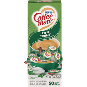 LIQUID COFFEE CREAMER, IRISH CREME, 0.38 OZ MINI CUPS, 50/BOX by Coffee-Mate
