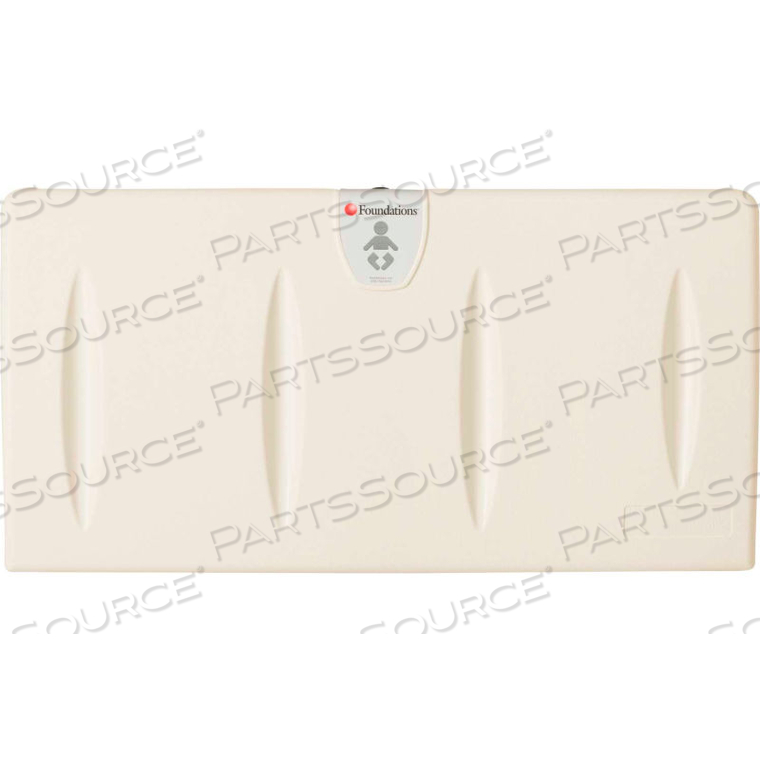 HORIZONTAL BABY CHANGING TABLE WITH BACKER PLATE- CREAM by Foundations HORIZONTAL BABY CHANGING TABLE WITH BACKER PLATE- CREAM by Foundations