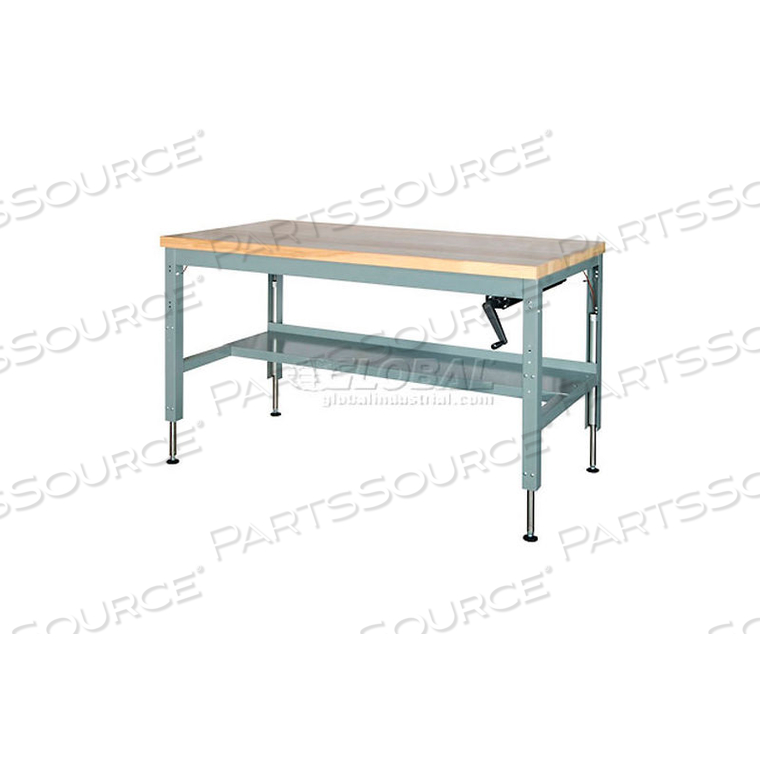 72 X 30 HYDRAULIC ERGONOMIC WORKBENCH-MAPLE TOP by Parent Metal Products