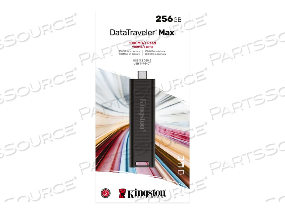 DATATRAVELER MAX, USB FLASH DRIVE, 256 GB, USB-C 3.2 GEN 2 by Kingston Technology