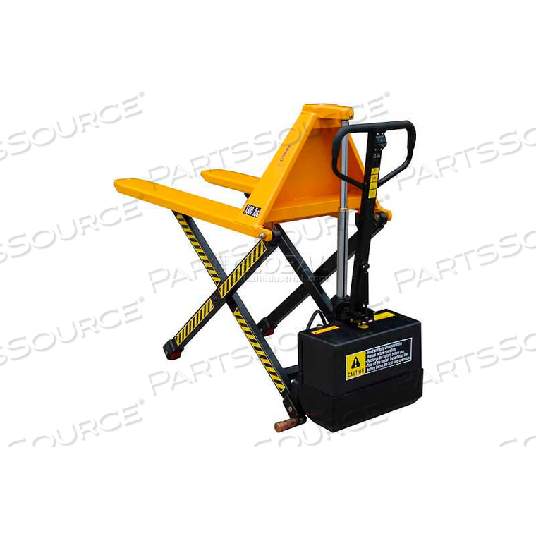 TELESCOPING ELECTRIC HIGH LIFT PALLET TRUCK 3000 LB. 21" FORKS by Wesco