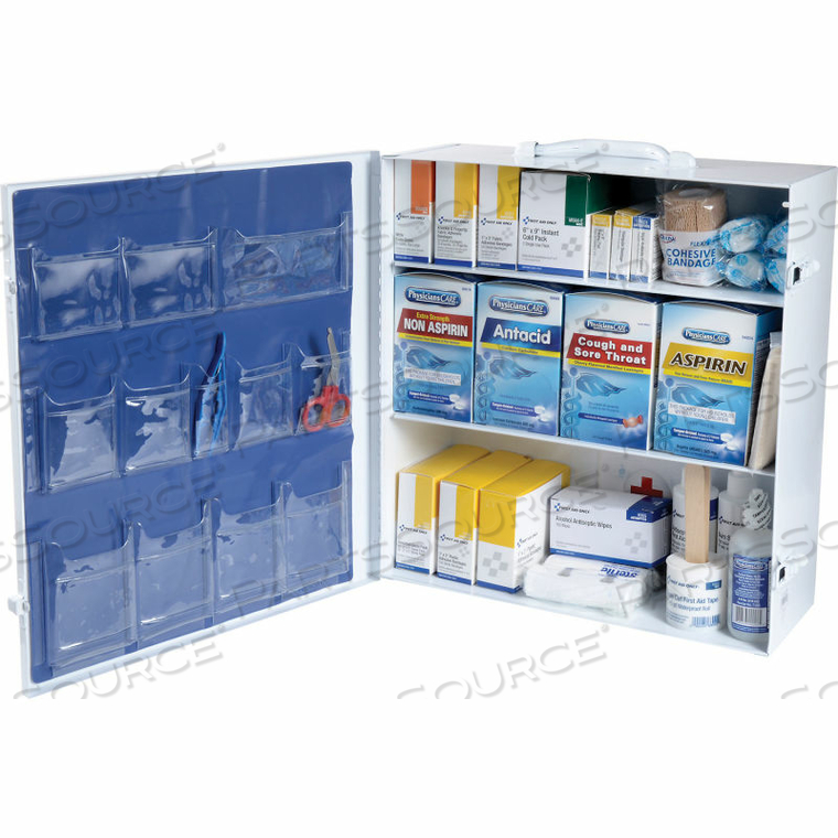INDUSTRIAL FIRST AID STATION FOR 100 PEOPLE, 1041 PIECES, OSHA, METAL CASE by First Aid Only