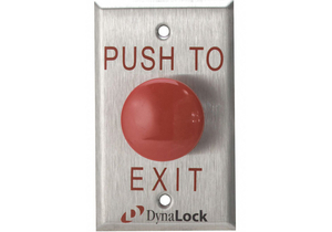 PUSH TO EXIT BUTTON SS SILVER by Dynalock PUSH TO EXIT BUTTON SS SILVER by Dynalock