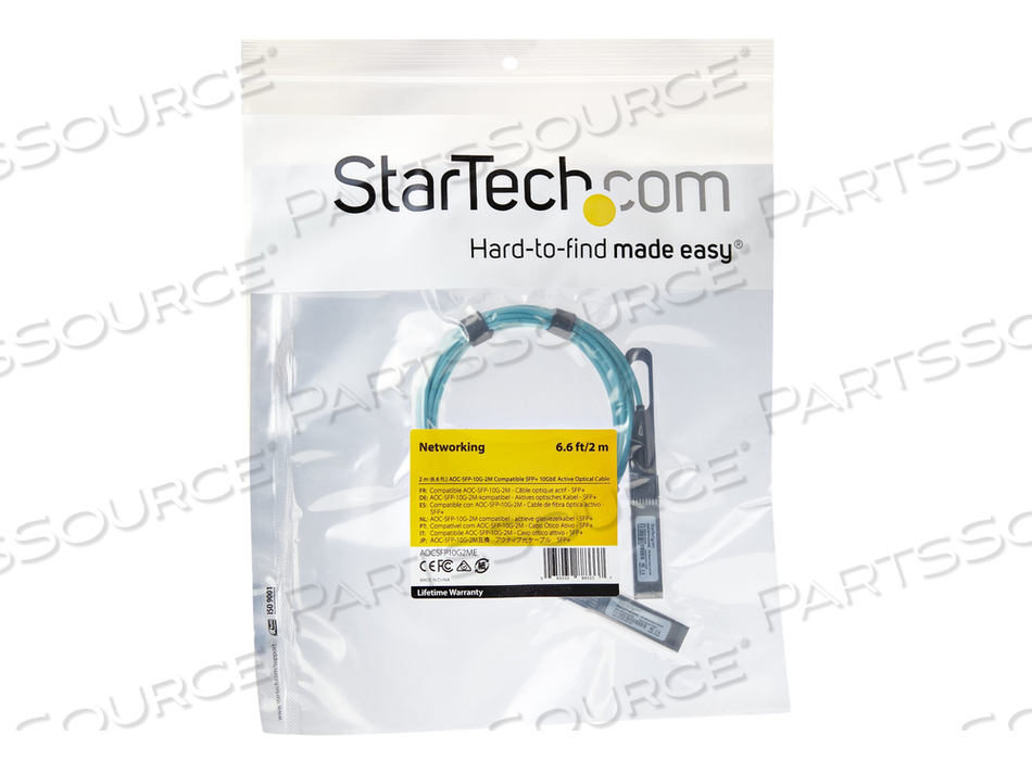 DELL EMC AOC-SFP-10G-2M COMPATIBLE 2M/6.5FT 10G SFP+ TO SFP+ AOC CABLE, 10GBE SFP+ ACTIVE OPTICAL FIBER, 10GBPS SFP PLUS/MINI GBIC/TRANSCEIV by StarTech.com Ltd. DELL EMC AOC-SFP-10G-2M COMPATIBLE 2M/6.5FT 10G SFP+ TO SFP+ AOC CABLE, 10GBE SFP+ ACTIVE OPTICAL FIBER, 10GBPS SFP PLUS/MINI GBIC/TRANSCEIV by StarTech.com Ltd.