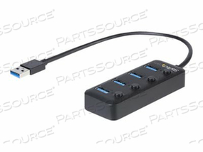 4 PORT USB 3.0 HUB WITH INDIVIDUAL PORT SWITCHES - 4X USB TYPE-A PORTS - SUPERSP by StarTech.com Ltd.