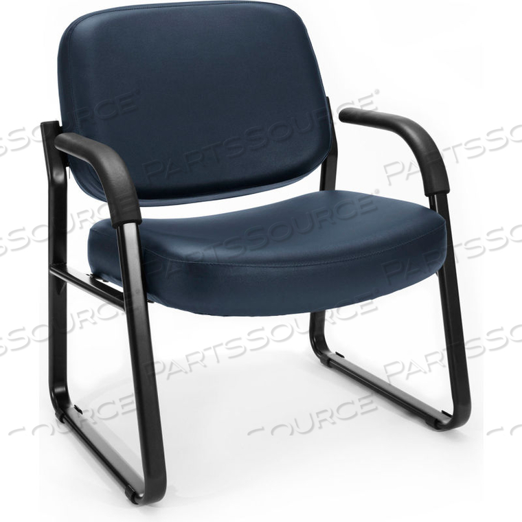 BIG AND TALL GUEST AND RECEPTION CHAIR WITH ARMS, IN NAVY () 