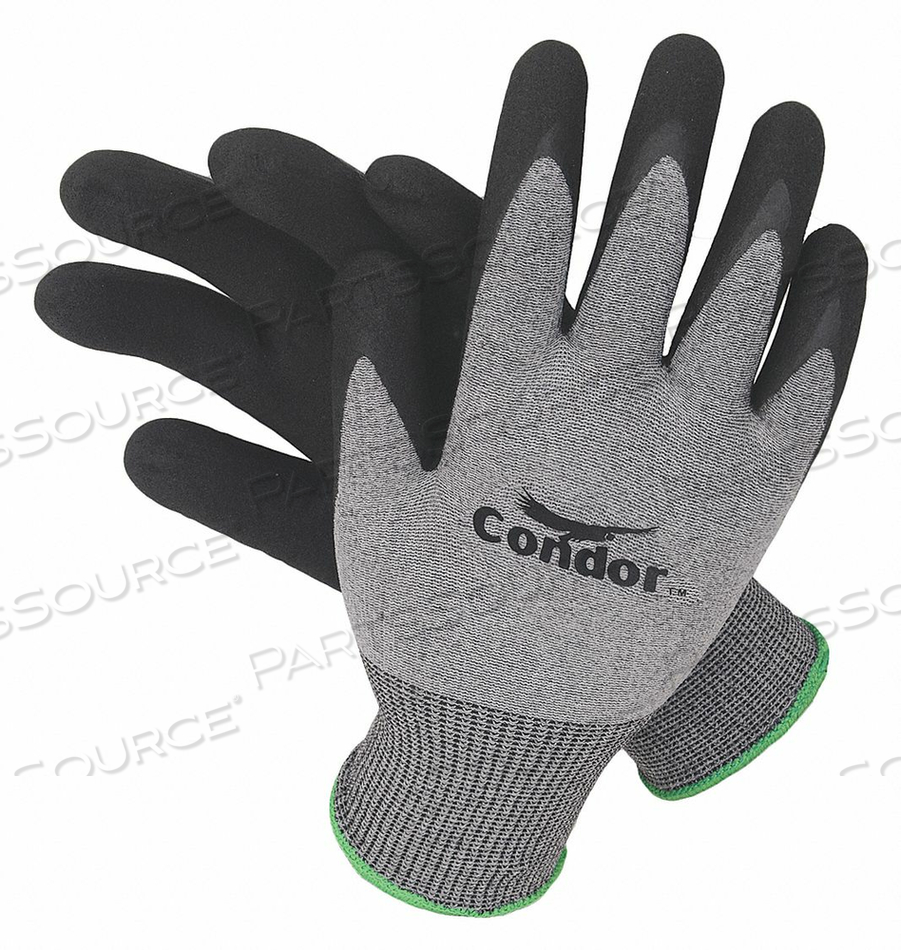 COATED GLOVES, HEM STYLE FINISHED, GLOVE STYLE KNIT, KNIT MATERIAL NYLON, ANSI/ISEA ABRASION LEVEL 4, HAND PROTECTION STYLE GLOVE, HEAT-RESI by Condor COATED GLOVES, HEM STYLE FINISHED, GLOVE STYLE KNIT, KNIT MATERIAL NYLON, ANSI/ISEA ABRASION LEVEL 4, HAND PROTECTION STYLE GLOVE, HEAT-RESI by Condor