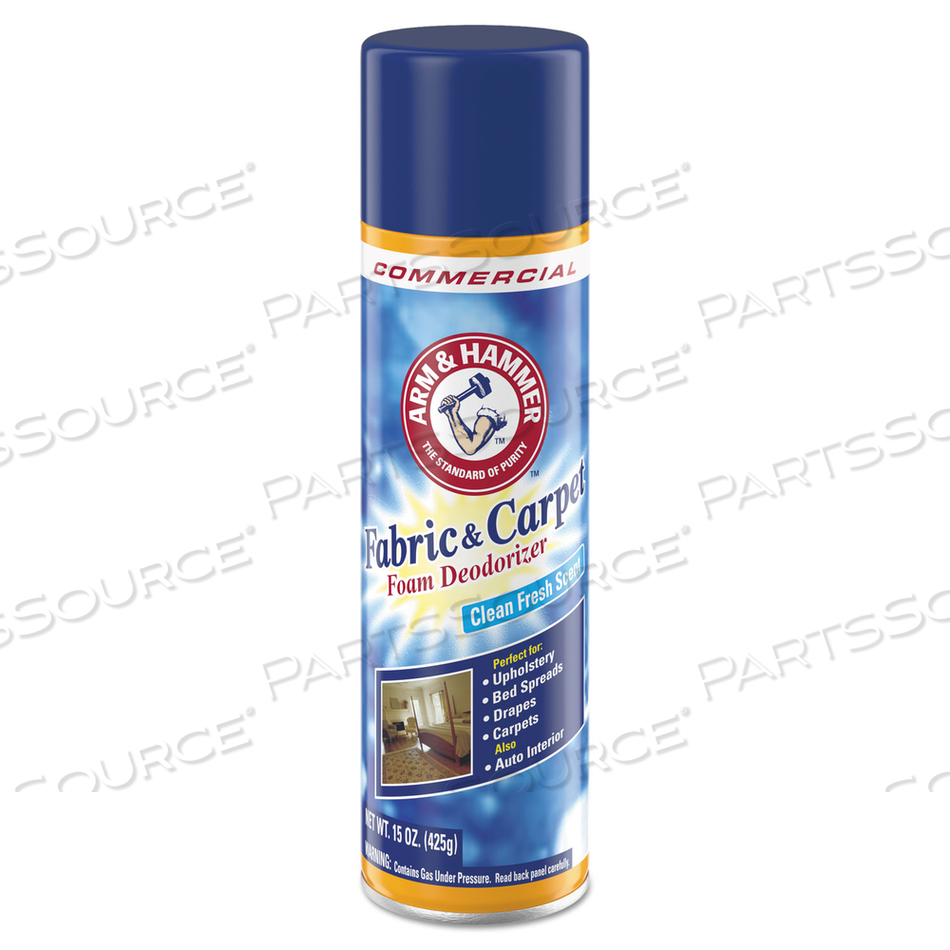 FABRIC AND CARPET FOAM DEODORIZER, FRESH SCENT, 15 OZ AEROSOL SPRAY by Arm And Hammer FABRIC AND CARPET FOAM DEODORIZER, FRESH SCENT, 15 OZ AEROSOL SPRAY by Arm And Hammer