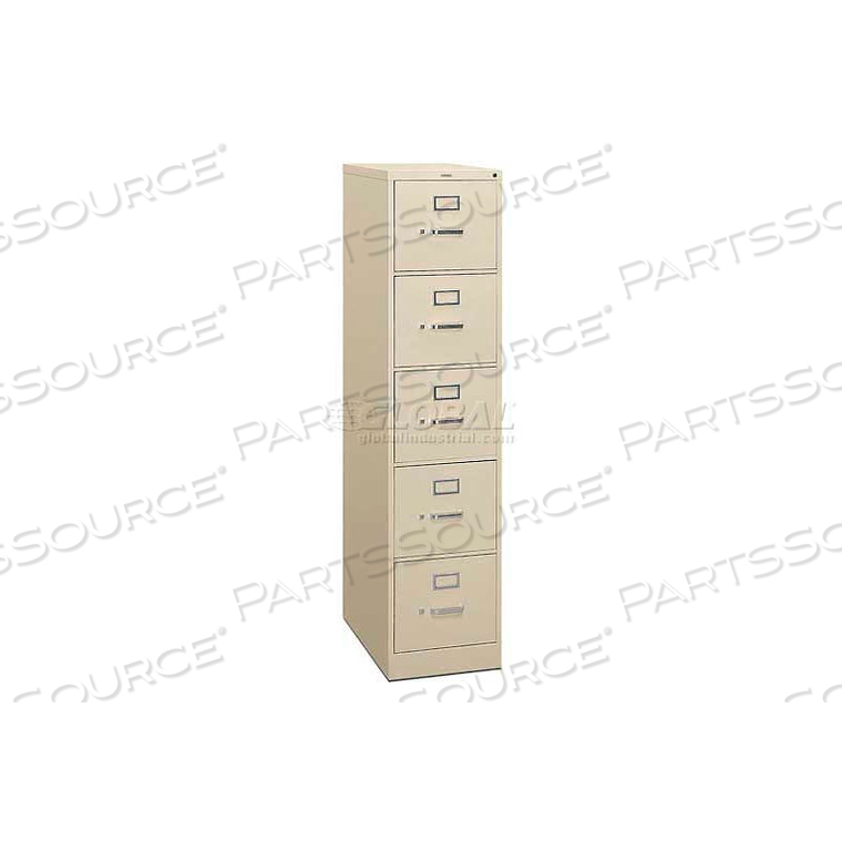 HON - 310 SERIES 5 DRAWER VERTICAL FILE 26-1/2"D LETTER PUTTY 
