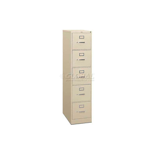HON - 310 SERIES 5 DRAWER VERTICAL FILE 26-1/2"D LETTER PUTTY by OFM Inc