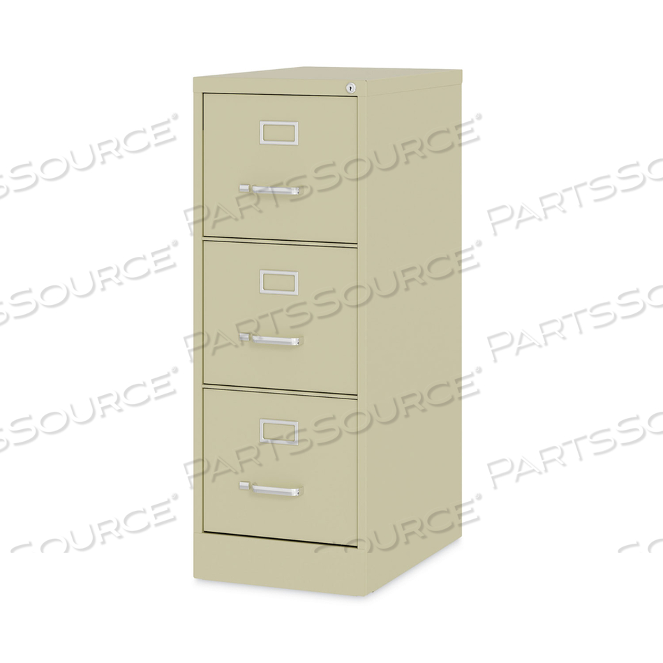 VERTICAL LETTER FILE CABINET, 3 LETTER-SIZE FILE DRAWERS, PUTTY, 15 X 22 X 40.19 