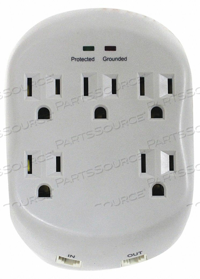 SURGE PROTECTOR PLUG ADAPTER 5 OUTLETS by Power First