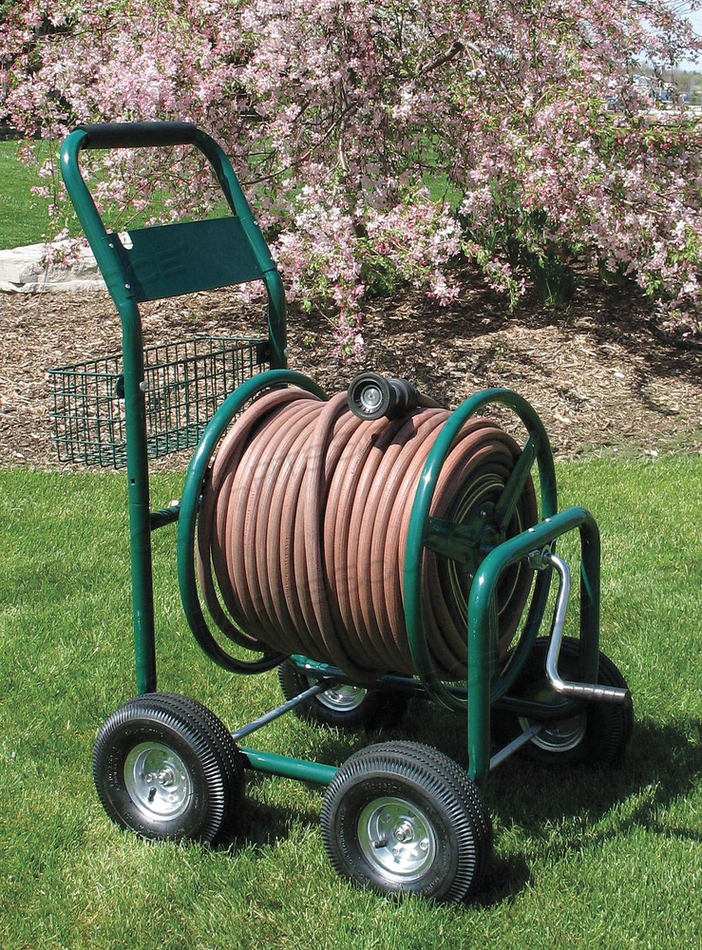 GARDEN HOSE REEL, GARDEN HOSES, HOSE CAPACITY 350 FT (5/8 IN I.D.), REEL MATERIAL STEEL, REEL COLOR GREEN, HOSE REEL TYPE HOSE REEL CART, IN by Liberty Hose and Supply, Inc. GARDEN HOSE REEL, GARDEN HOSES, HOSE CAPACITY 350 FT (5/8 IN I.D.), REEL MATERIAL STEEL, REEL COLOR GREEN, HOSE REEL TYPE HOSE REEL CART, IN by Liberty Hose and Supply, Inc.
